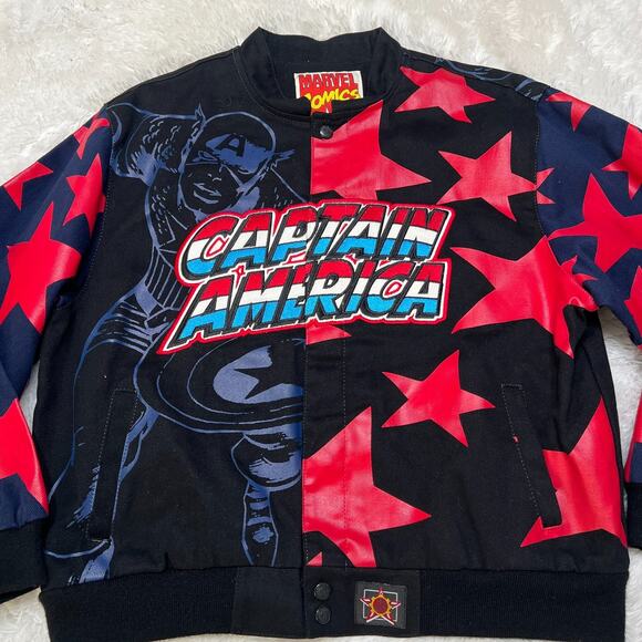 JH DESIGN CAPTAIN AMERICA YOUTH JACKET SIZE XL 11-12 THE AVENGERS - Picture 2 of 6